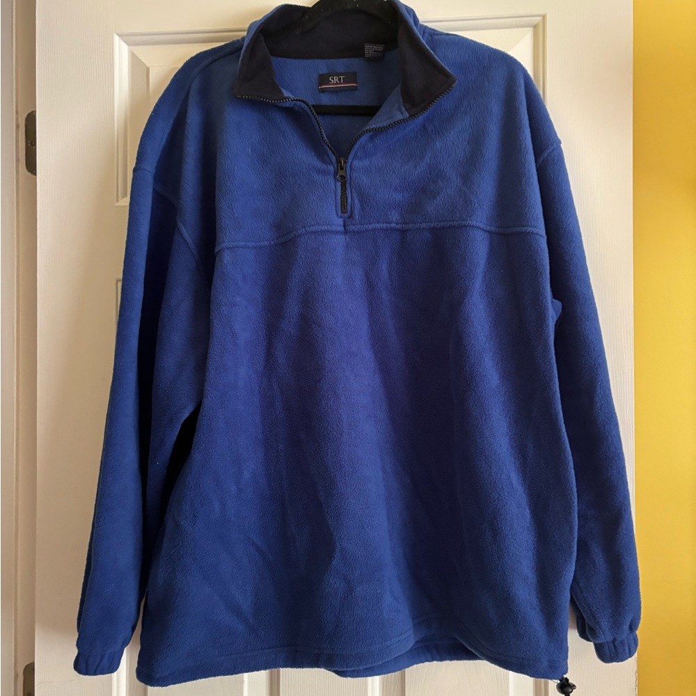 Blue Half-Zip Fleece Pullover